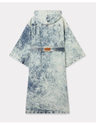 ダブルブレステッド コート イン ジャパニーズ デニム ウィズ KIMONO スリーブ