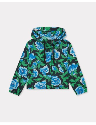 KENZO Peonies' ショート ウインドブレーカー