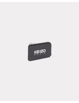 KENZO Emboss' レザー ジップ カードホルダー