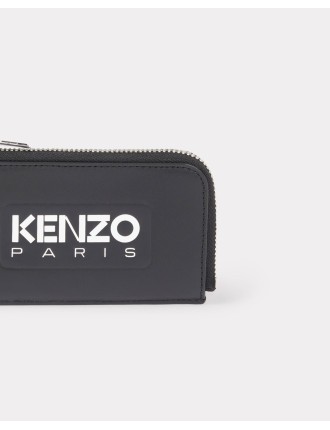 KENZO Emboss' レザー ジップ カードホルダー